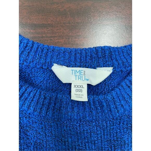 Time & Tru Royal Spice Stripe Sweater- XXXL - Picture 3 of 7